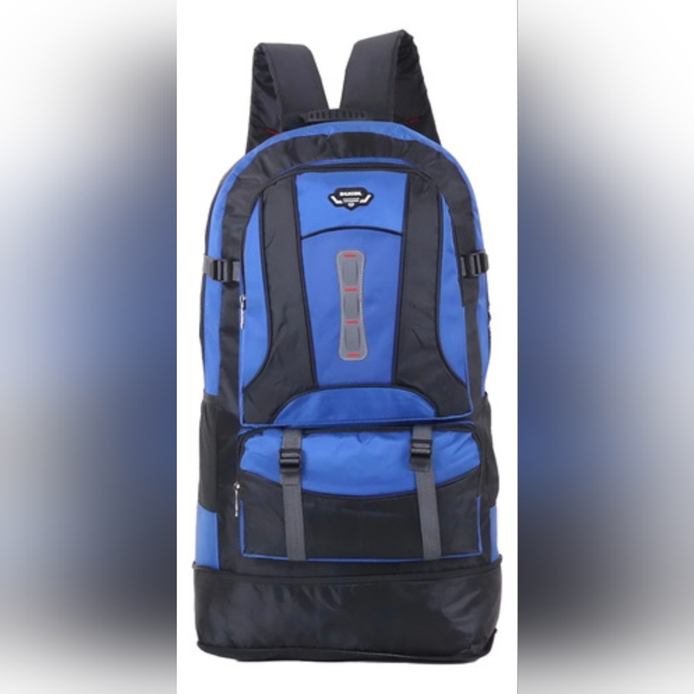 Sleek Blue and Black Backpack